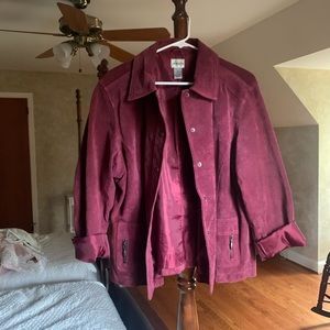 Vintage Maroon Suede Jacket